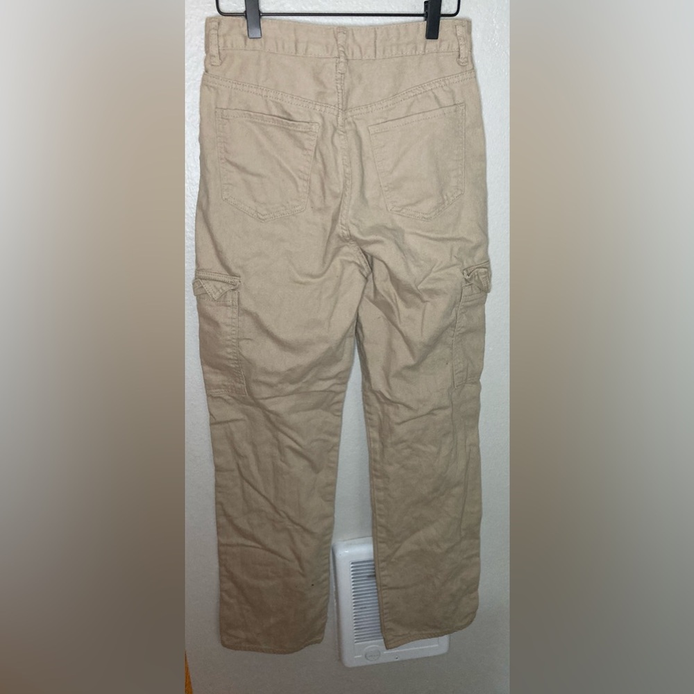 ‼️SOLD‼️ S.O.N.G. 90s Boyfriend Cargo Jean Size 28 (7) Tan - Picture 2 of 3